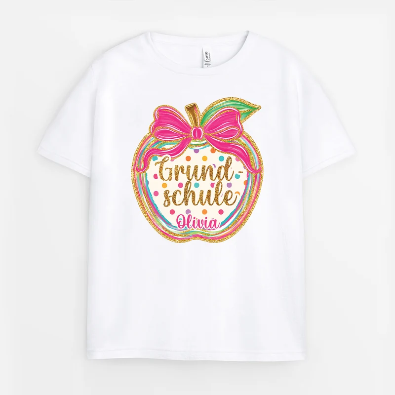 Kindergarten Schule - Personalisierte Geschenke Kinder | T Shirts Apfel