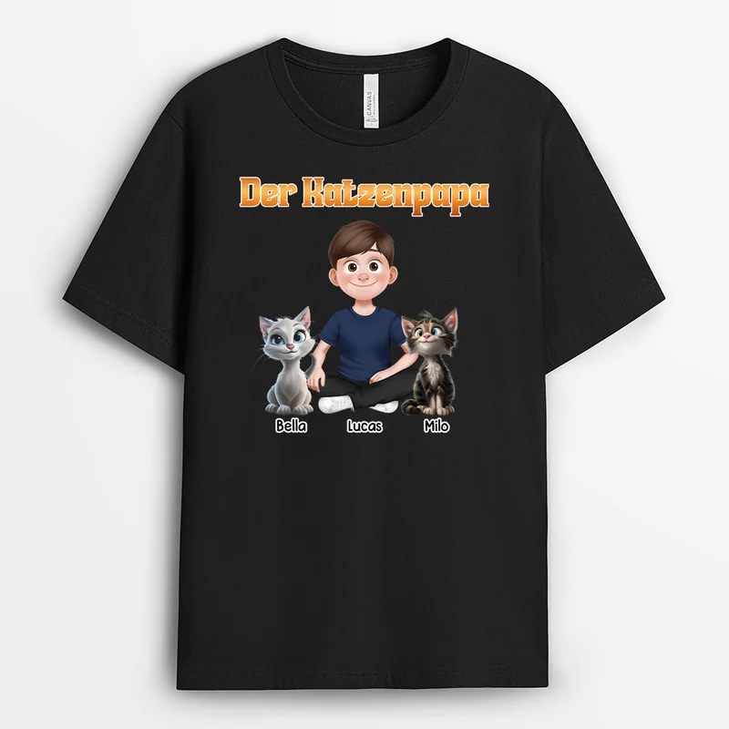 Die Katzenmama Der Katzenpapa - Personalisierte Geschenke Katze | T Shirt