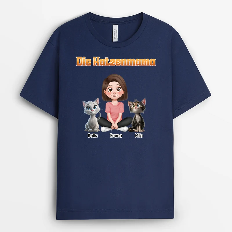 Die Katzenmama Der Katzenpapa - Personalisierte Geschenke Katze | T Shirt
