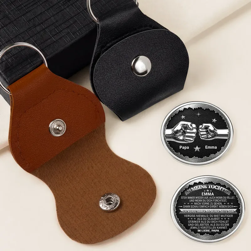 [3D-Optik] Ich Werde Immer An Deiner Seite Sein - Personalisiertes Geschenk | Pocket Hug Schlüsselanhänger Sohn Enkel Tochter Enkelin