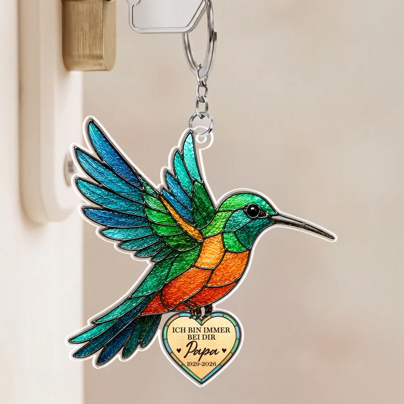 In Liebevoller Erinnerung - Personalisierte Trauergeschenke | Acryl Schlüsselanhänger Papa Mama