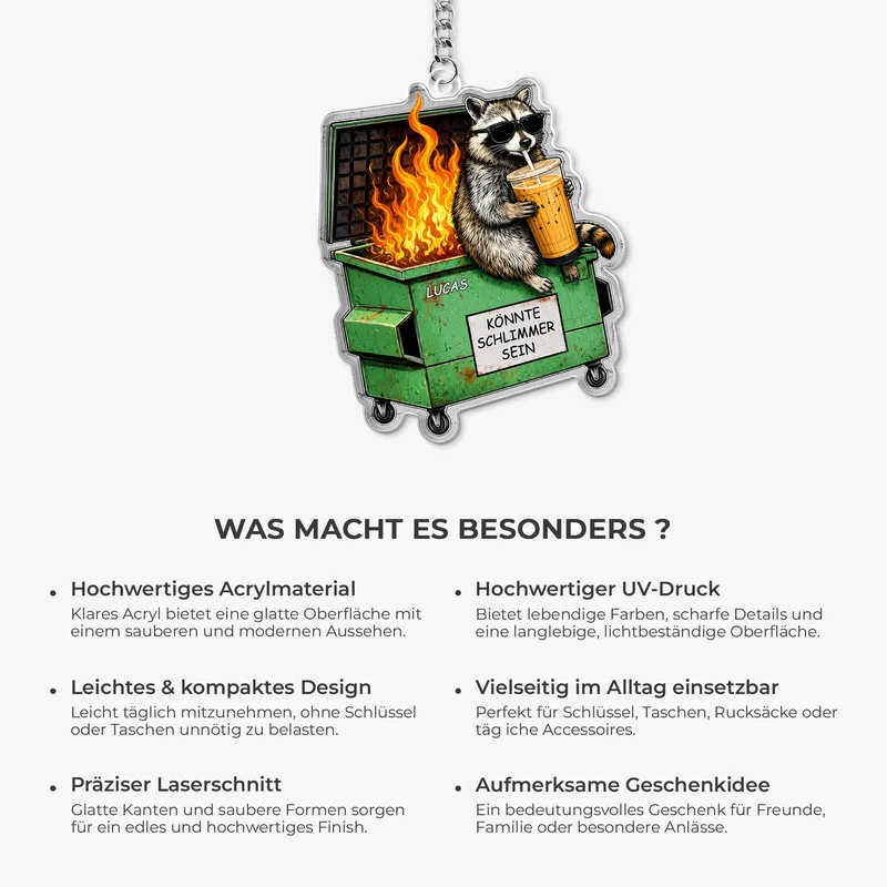 Könnte Schlimmer Sein - Personalisiertes Geschenk | Acryl Schlüsselanhänger Kollegen Frauen Männer