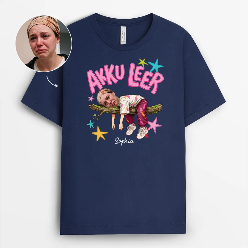 Akku Leer - Personalisiertes Geschenk | T Shirt Kollegen Damen Herren Schwarz