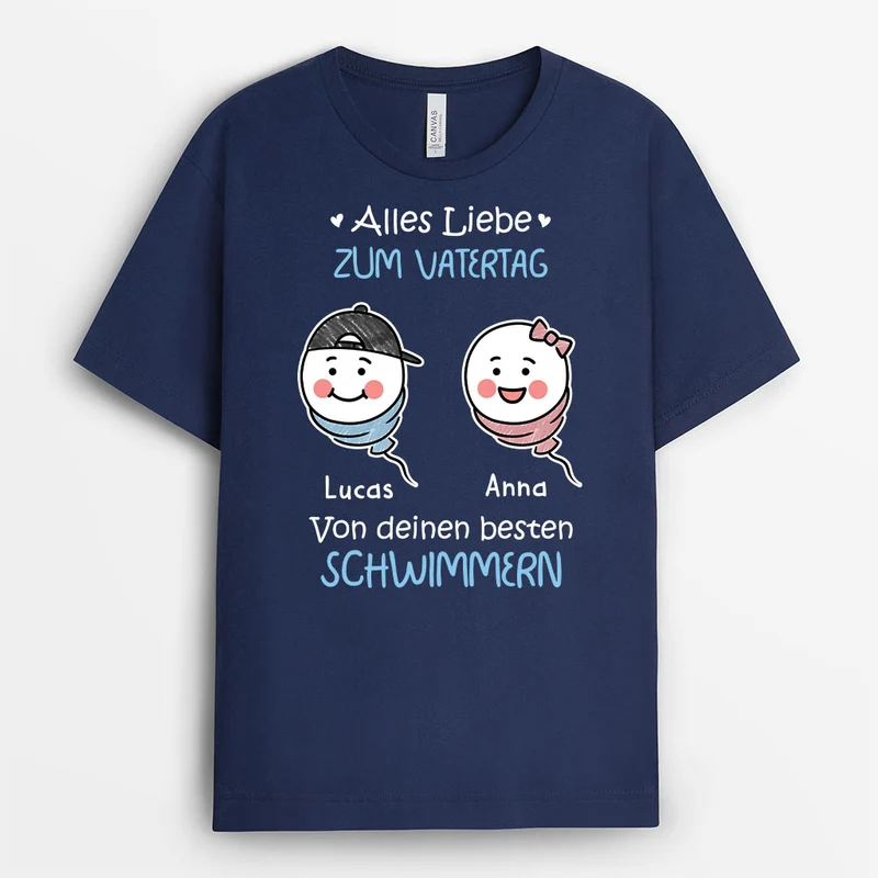 Alles Liebe Zum Vatertag Von Deinem Besten Schwimmer - Personalisierte Geschenke Papa | Shirt