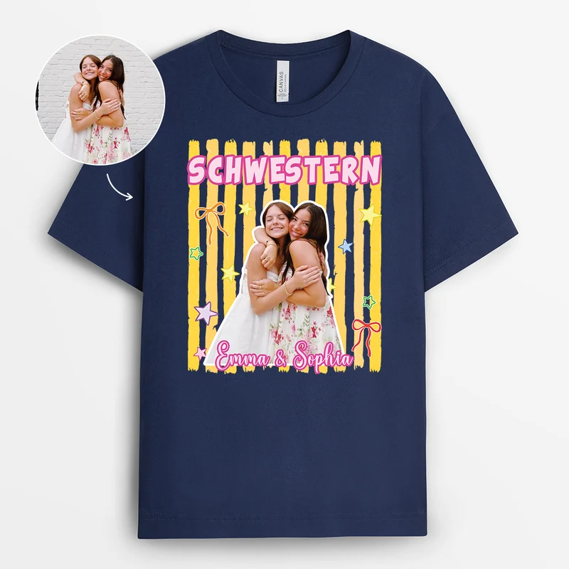 Bestie-Squad - Personalisierte Geschenke Beste Freundin | T Shirt Foto Schwarz