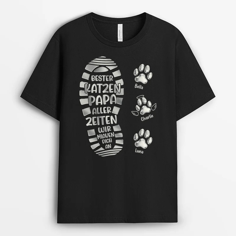 Bester Hundepapa - Personalisierte Trauergeschenke | Katzenpapa T Shirt