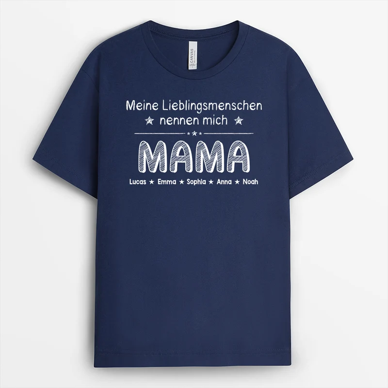 Meine Lieblingsmenschen Nennen Mich Papa - Personalisiertes Geschenk | Mama Papa Shirt Mit Namen