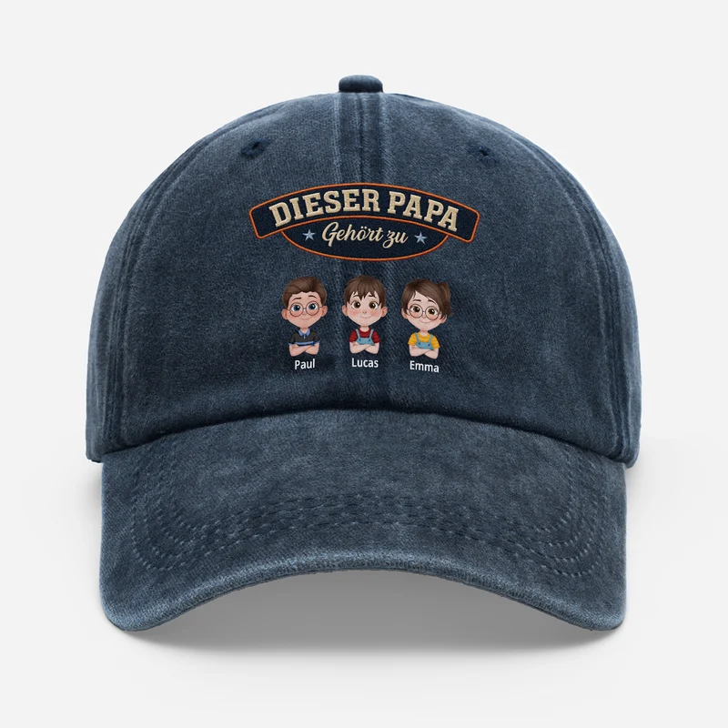 Diese Mama Gehört Zu - Personalisiertes Geschenk | Washed Cap Mama Papa