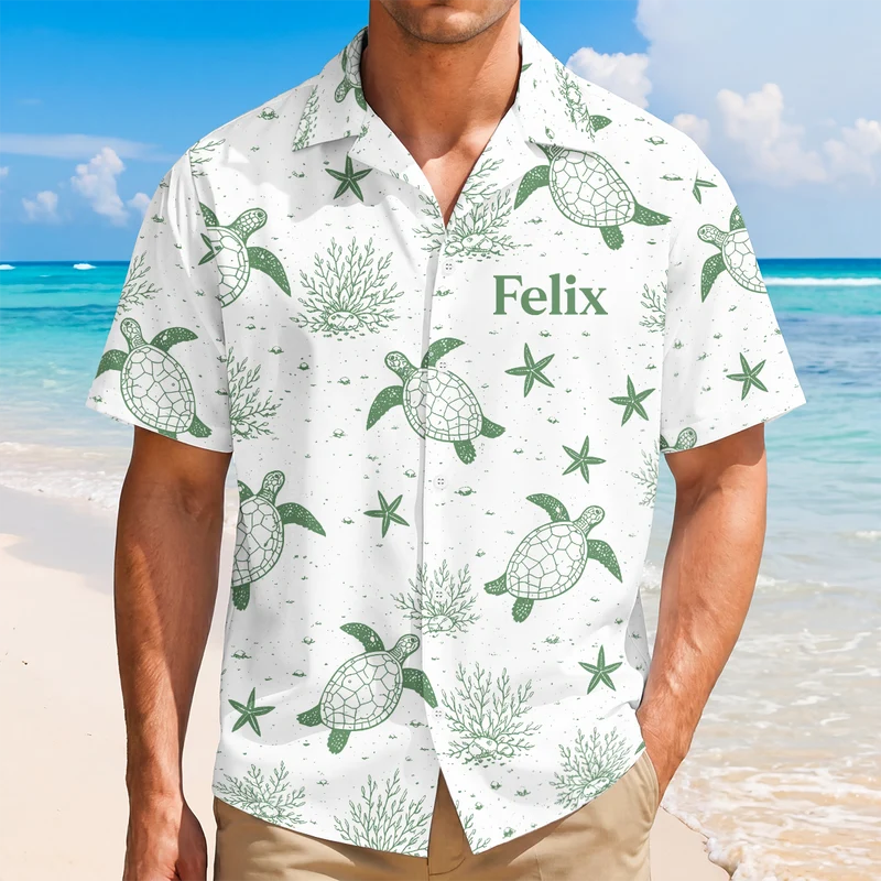 Meeresschildkröten - Personalisierte Geschenke Für Männer | Hawaiihemd