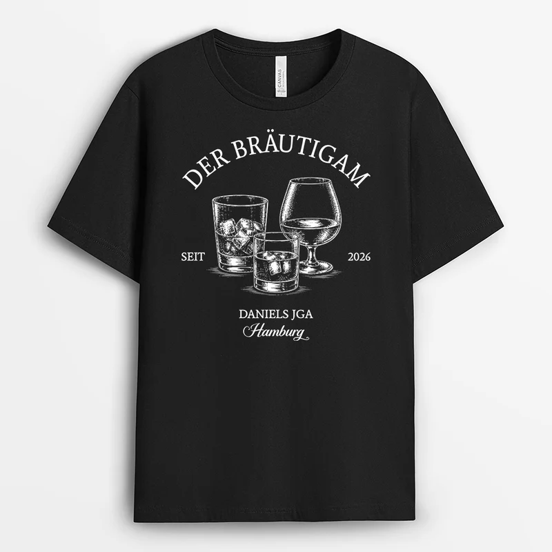 JGA Braut Und Bräutigam - Personalisiertes Geschenk | JGA Shirts Schwarz