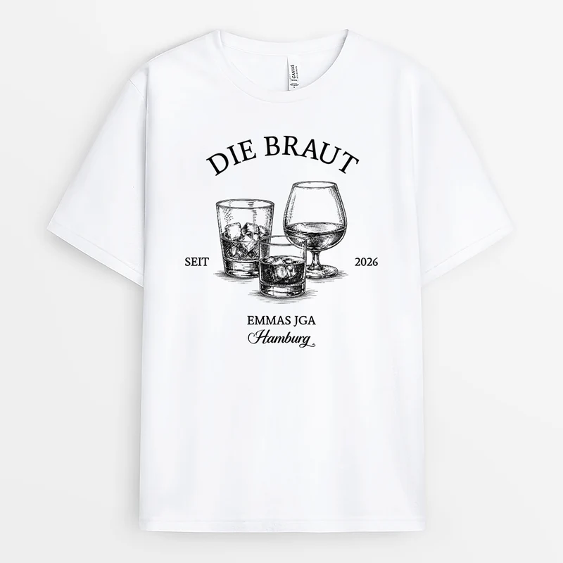 JGA Braut Und Bräutigam - Personalisiertes Geschenk | JGA Shirts Weiß