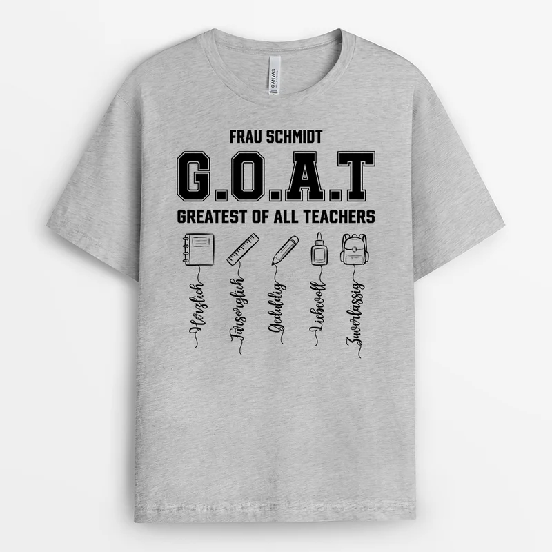 Der Beste Lehrer Aller Zeiten - Personalisiertes Geschenk | Lehrer T Shirt