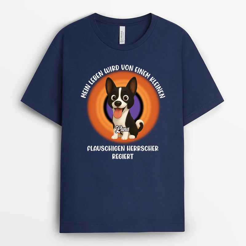 Mein Leben Wird Von Kleinen Flauschigen Herrschern Regiert - Personalisiertes Hunde Geschenk | T Shirt