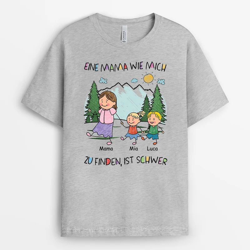 Einen Papa Wie Mich Zu Finden Ist Schwer - Personalisiertes Geschenk | Mama Papa Shirt