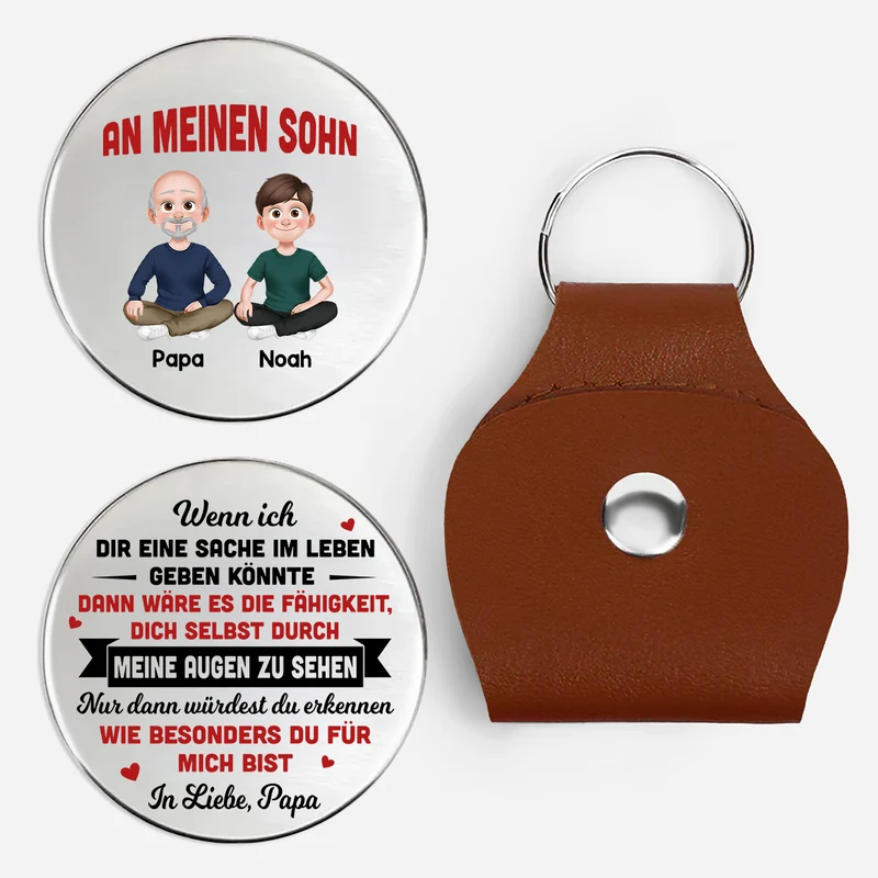 Du Bist Besonders Für Mich - Personalisiertes Geschenk | Pocket Hug Schlüsselanhänger Sohn Tochter