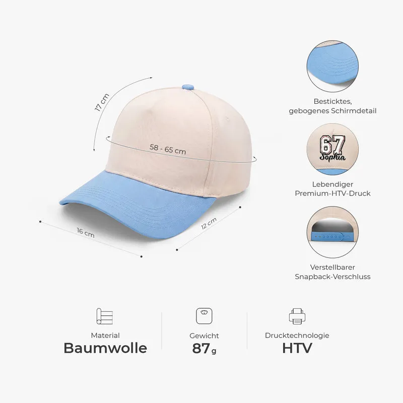 Spielernummer + Name - Personalisiertes Geschenk | Baseball Cap
