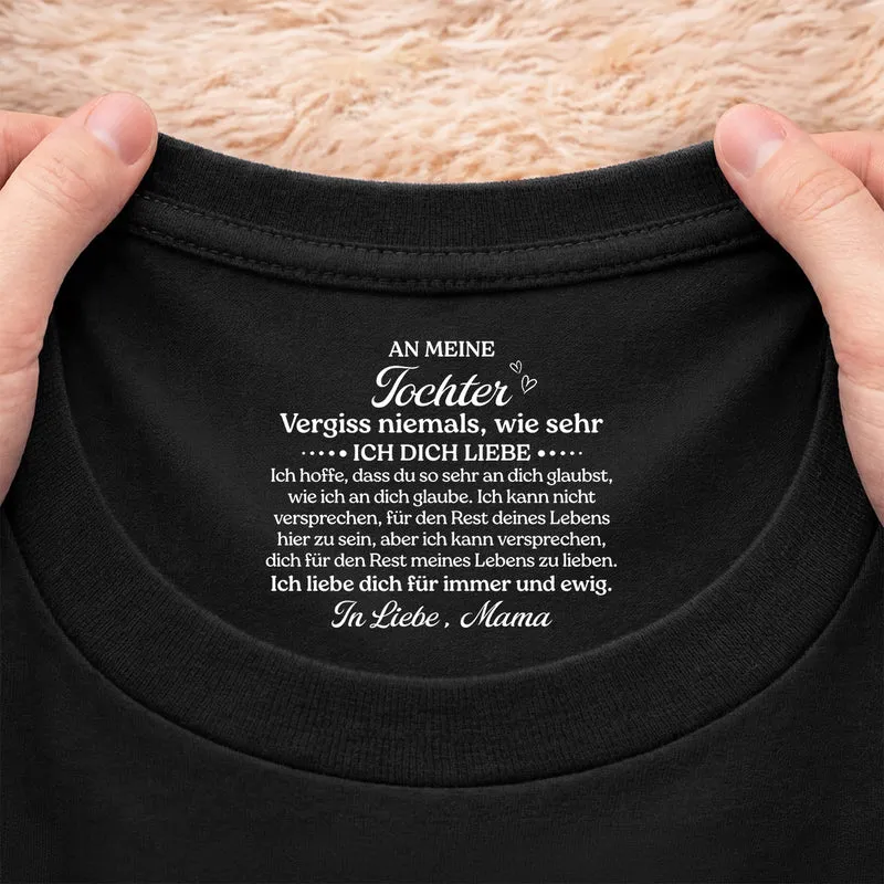 Ich Hoffe Dass Du So Sehr An Dich Glaubst - Personalisiertes Geschenk | Schwarzes T Shirt Nackenlabel Drucken Sohn Tochter Männer Frauen