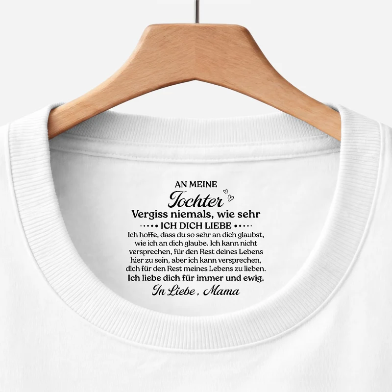 Ich Hoffe Dass Du So Sehr An Dich Glaubst - Personalisiertes Geschenk | Weißes T Shirt Nackenlabel Drucken Sohn Tochter Männer Frauen