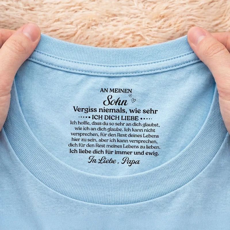 Ich Hoffe Dass Du So Sehr An Dich Glaubst - Personalisiertes Geschenk | Weißes T Shirt Nackenlabel Drucken Sohn Tochter Männer Frauen