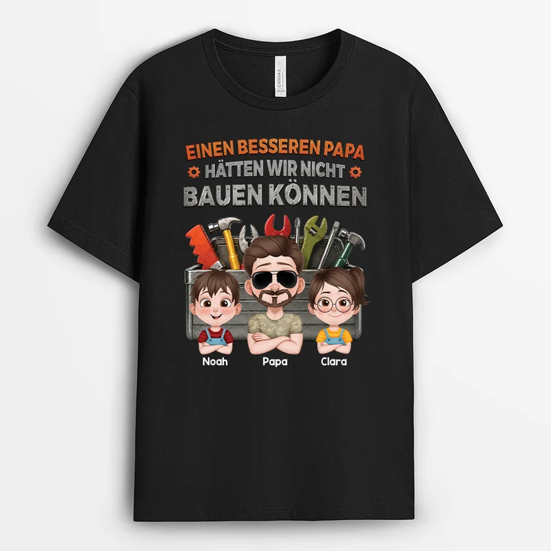 Einen Besseren Papa Hätten Wir Uns Nicht Bauen Können - Personalisiertes Geschenk | T-Shirt Opa Camouflage