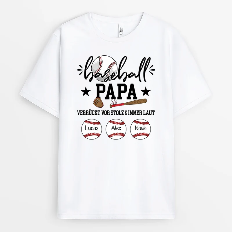 Baseball Verrückt Vor Stolz & Immer Laut - Personalisiertes Geschenk | Mama Papa Shirt