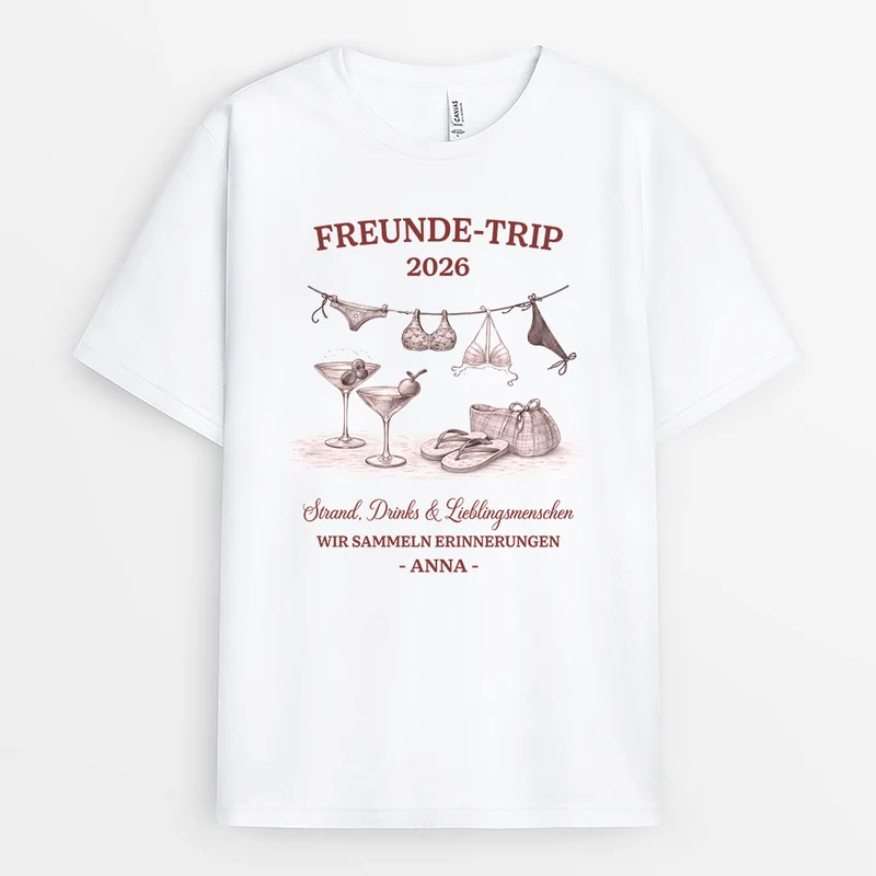 Mädels-Trip - Personalisierte Geschenke Beste Freundin | T Shirt Strand Sommer