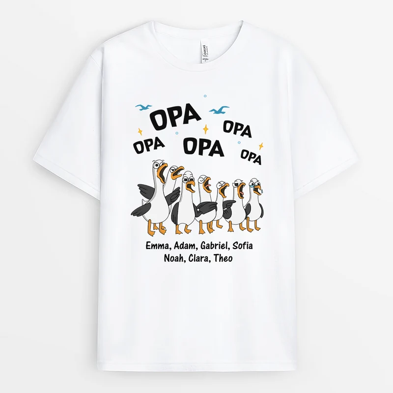 Papa Weißgesicht-Sturmtaucher - Personalisiertes Geschenk | Mama Papa Shirt