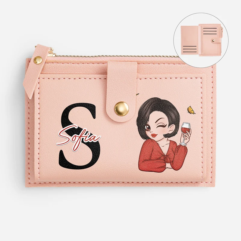 Buchstabe Name - Personalisierte Geschenke Für Frauen | Geldbörse mit Reißverschluss