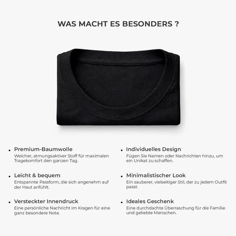 Ich Würde Dich In Jedem Leben Wieder Und Wieder Als Meine Tochter Wählen - Personalisiertes Geschenk | Schwarzes T Shirt Nackenlabel Drucken Sohn Tochter