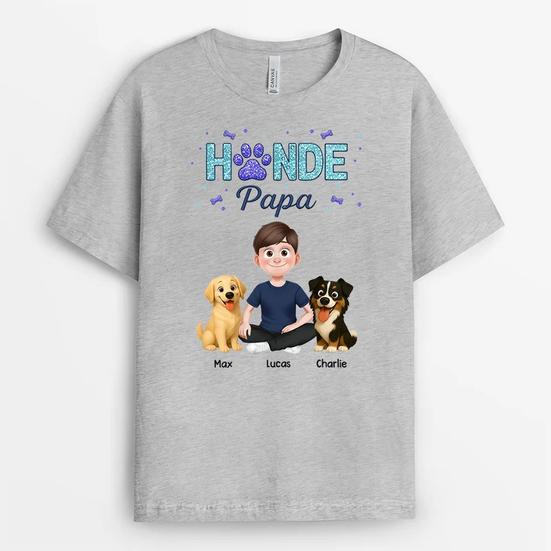 Hundemama Hundepapa Glitzer - Personalisiertes Hunde Geschenk | T Shirt