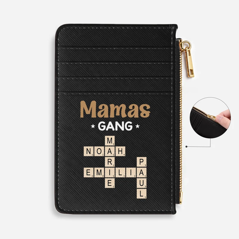 Omas Gang - Personalisiertes Kreuzworträtsel Geschenk | Kartenetui Oma & Mama