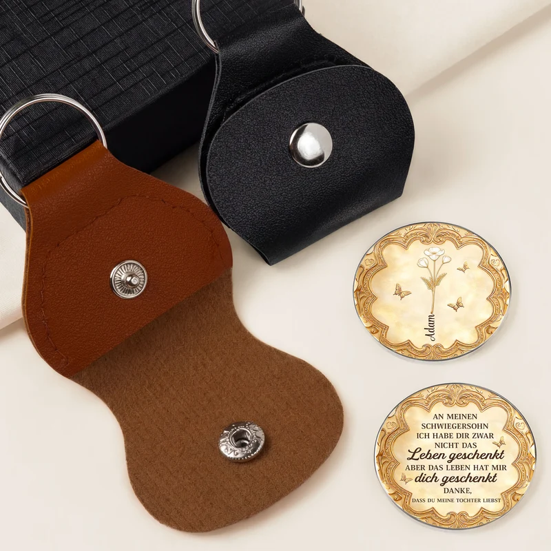 [3D-Optik] An Meine Schwiegertochter - Personalisiertes Geschenk | Pocket Hug Schlüsselanhänger Mama Tochter