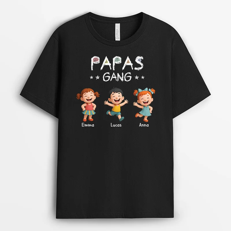 Papas Gang Buntstifte - Personalisiertes Geschenk | Mama Papa Shirt Pixar Look