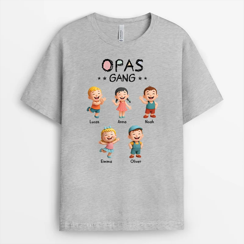 Opas Gang Buntstifte - Personalisiertes Geschenk | T-Shirt Opa Oma Pixar Look