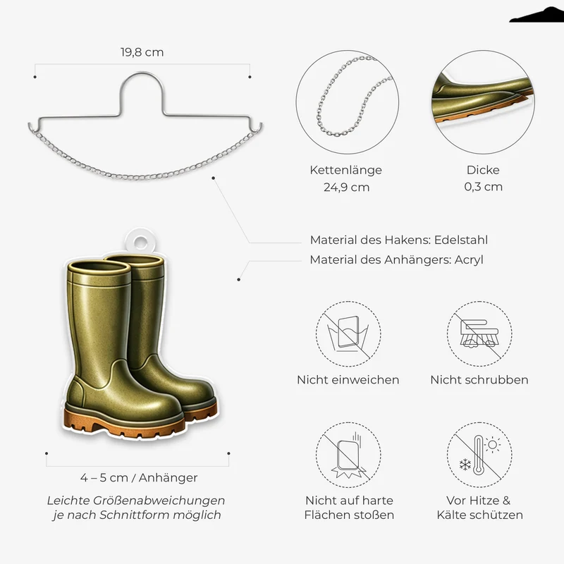 Angler - Personalisiertes Geschenk | Acryl Autospiegel Anhänger Papa Opa
