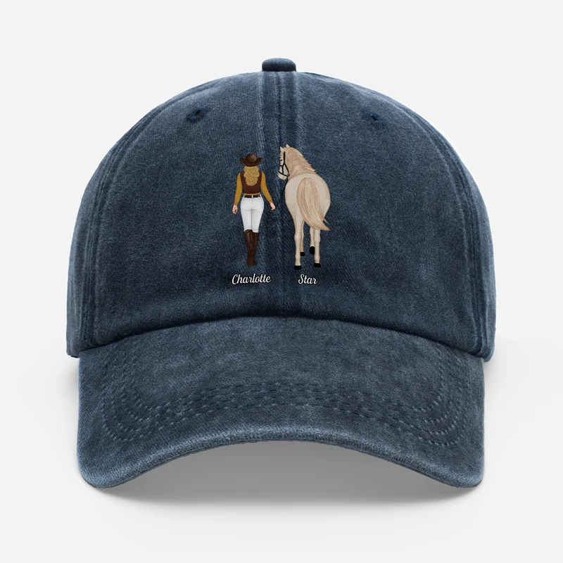 Mensch Pferd - Personalisiertes Geschenk | Washed Cap