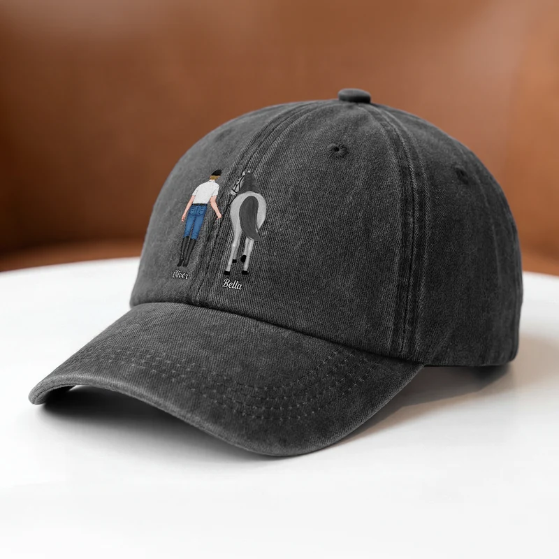 Mensch Pferd - Personalisiertes Geschenk | Washed Cap