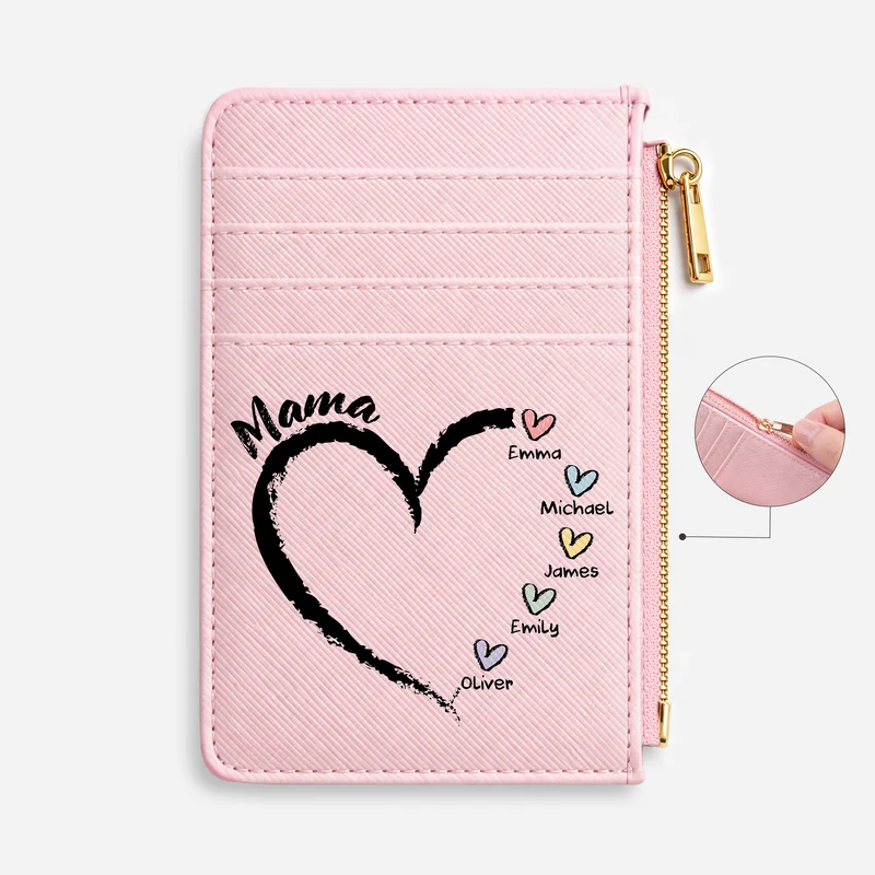 Mama & Kinder Herzen Buntstifte - Personalisiertes Geschenk | Kartenetui Mama Oma