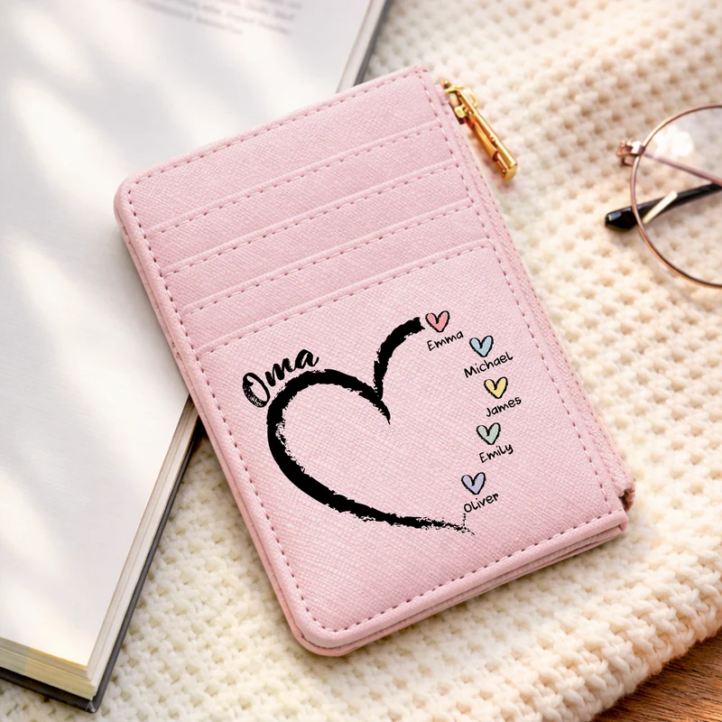 Mama & Kinder Herzen Buntstifte - Personalisiertes Geschenk | Kartenetui Mama Oma