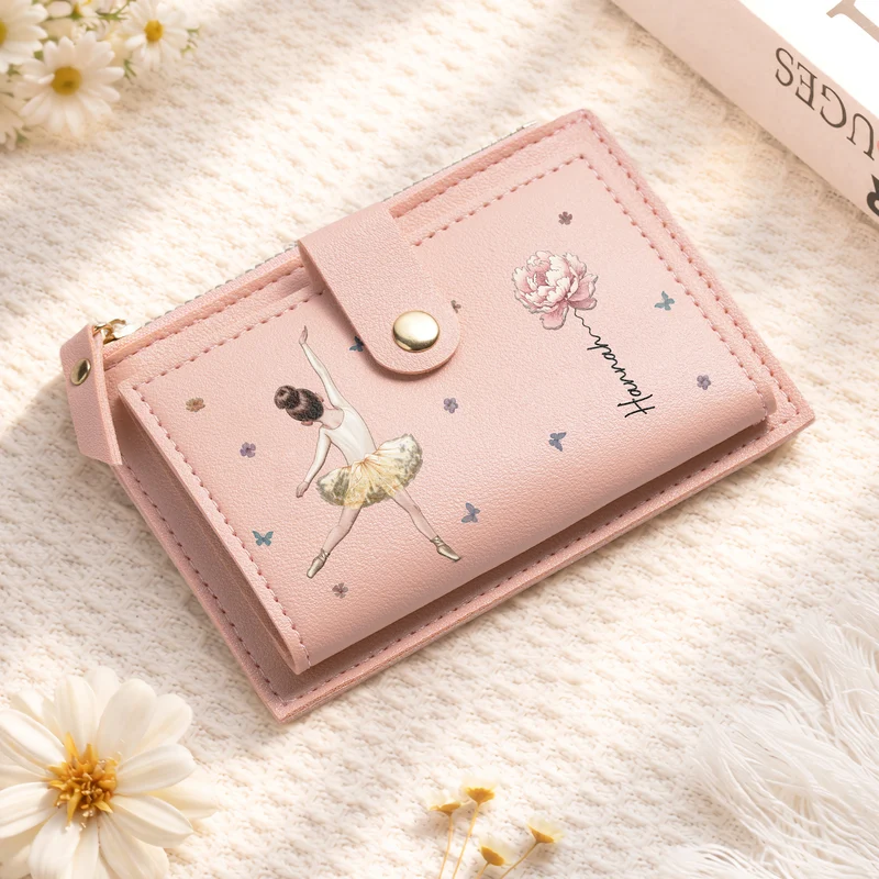 Ballet Und Blumen - Personalisierte Geschenke Für Frauen | Geldbörse mit Reißverschluss
