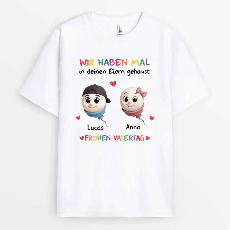Frohen Vatertag Muttertag Buntstifte - Personalisiertes Geschenk | Mama Papa Shirt Lustig