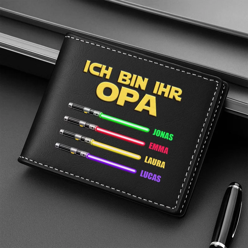 [3D-Optik] Ich Bin Ihr Vater - Personalisierte Geschenke Herren | Portemonnaie Papa/Opa