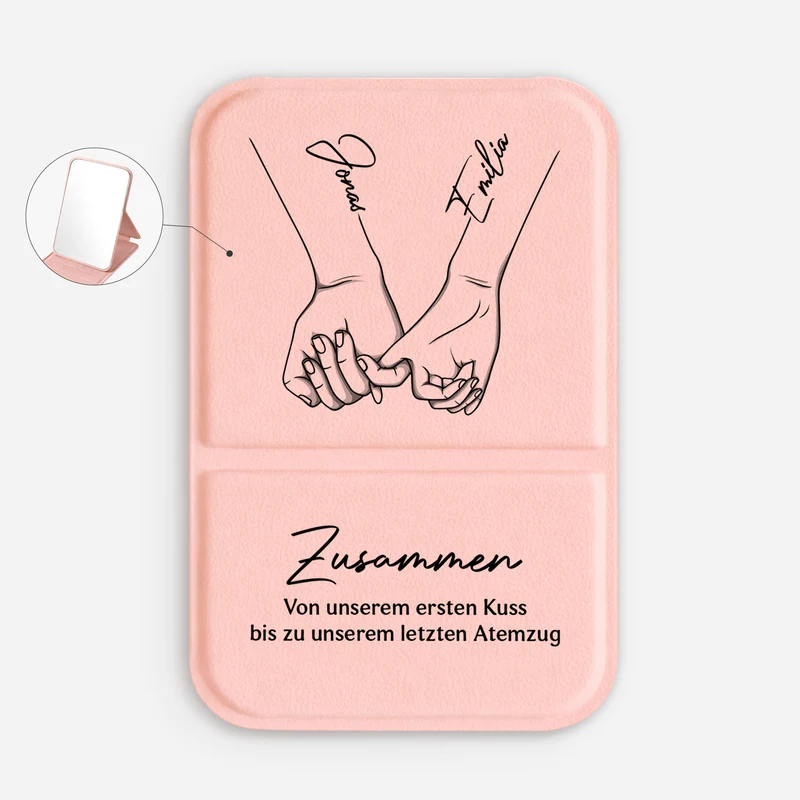 Vom Ersten Kuss Bis Zum Letzten Atemzug - Personalisierte Paar Geschenke | Taschenspiegel