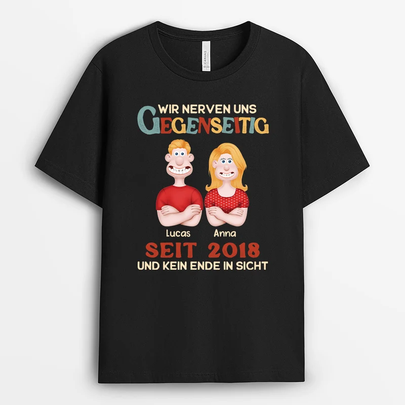 Wir Nerven Uns Gegenseitig - Personalisierte Paar Geschenke | T Shirt Shaun Das Schaf
