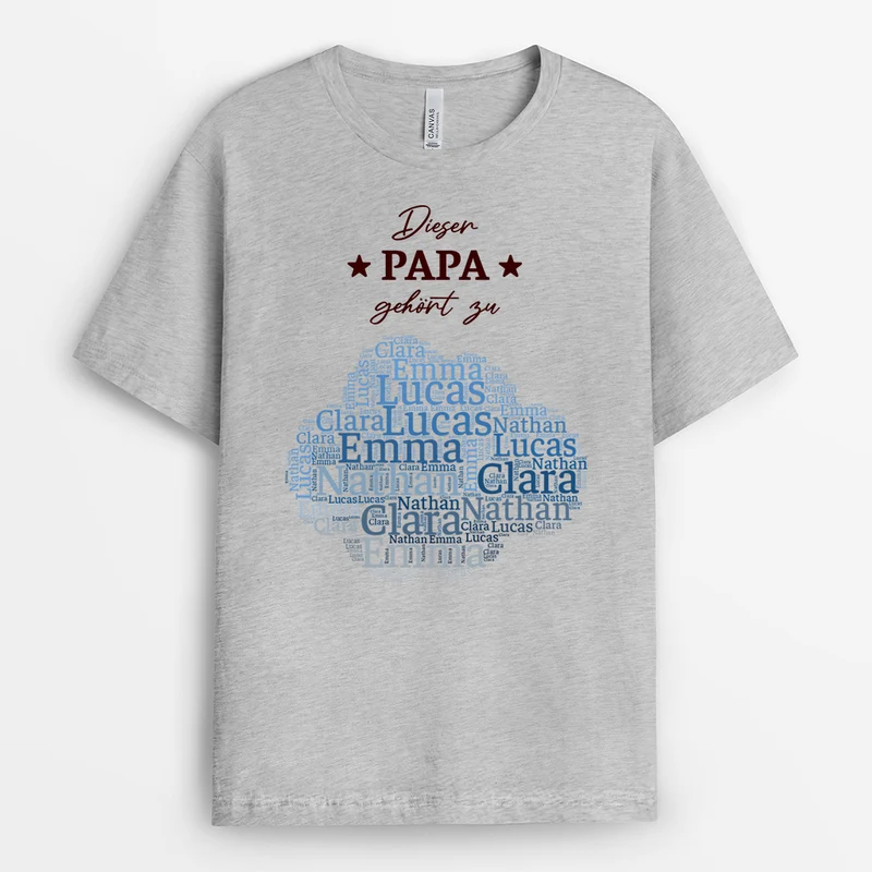 Diese Mama Gehört Zu - Personalisiertes Geschenk | Opa Papa Oma Mama T Shirt Wortwolken