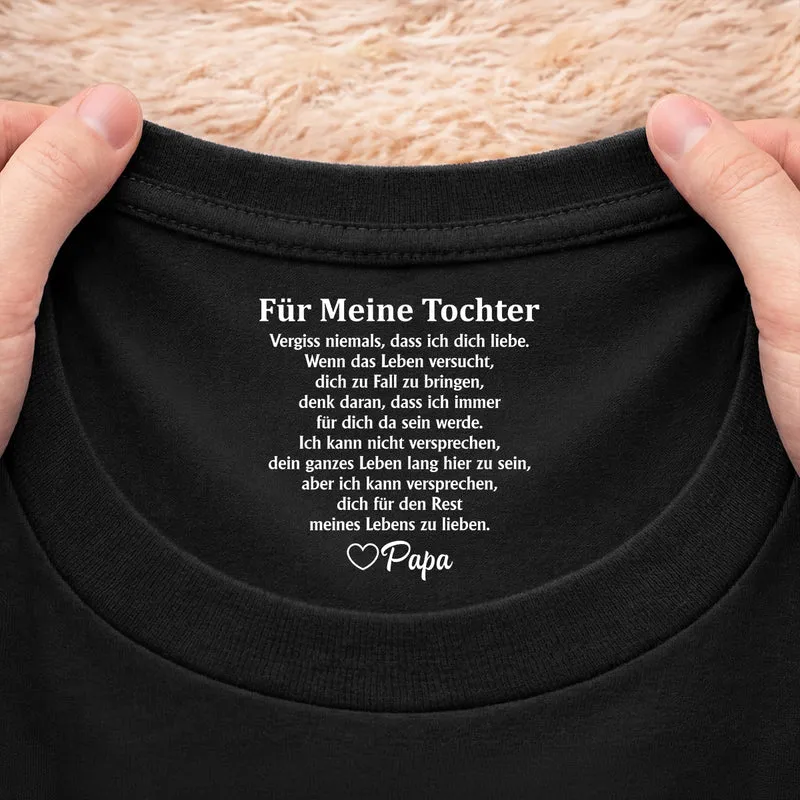 Ich Kann Versprechen Dich Für Den Rest Meines Lebens Zu Lieben - Personalisiertes Geschenk | Schwarzes T Shirt Nackenlabel Drucken Sohn Tochter