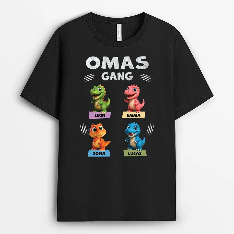Omas Gang Dino - Personalisiertes Geschenk | Papa/Mama/Opa/Oma T Shirt