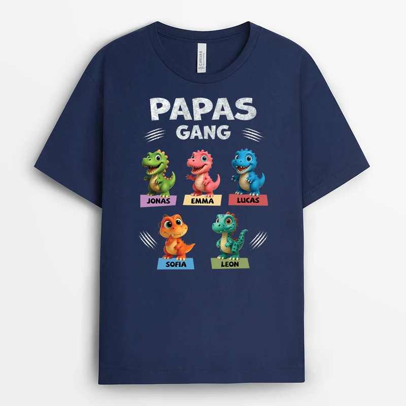Omas Gang Dino - Personalisiertes Geschenk | Papa/Mama/Opa/Oma T Shirt