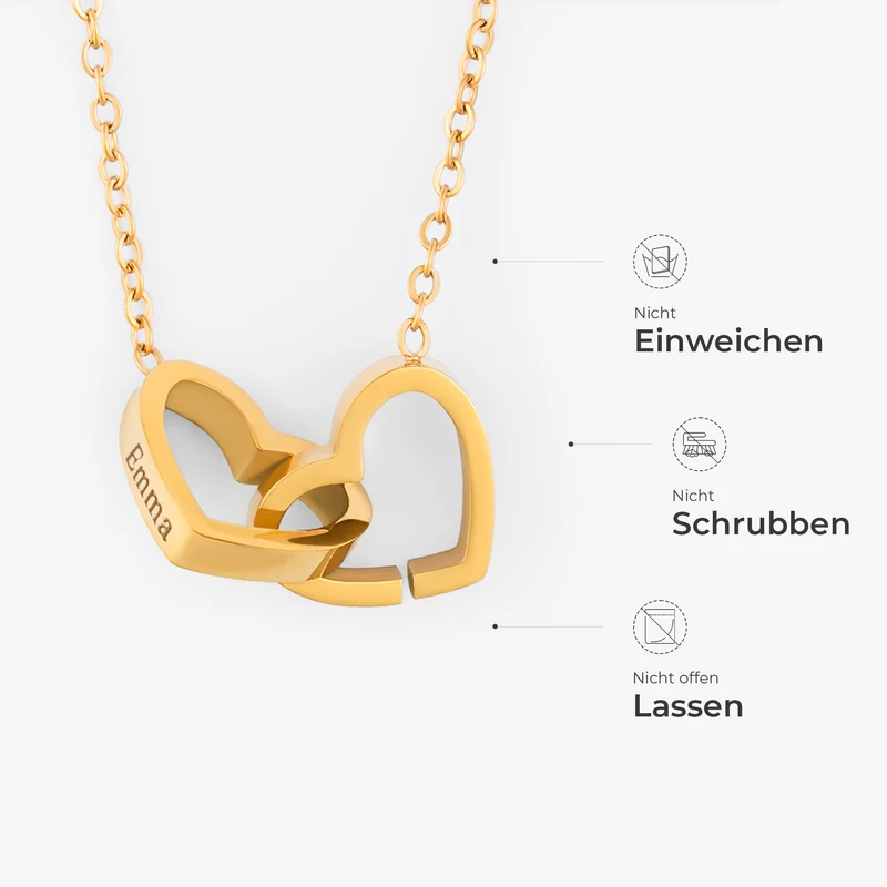 Verbundene Herzen - Personalisiertes Geschenk | Halskette Damen & Männer