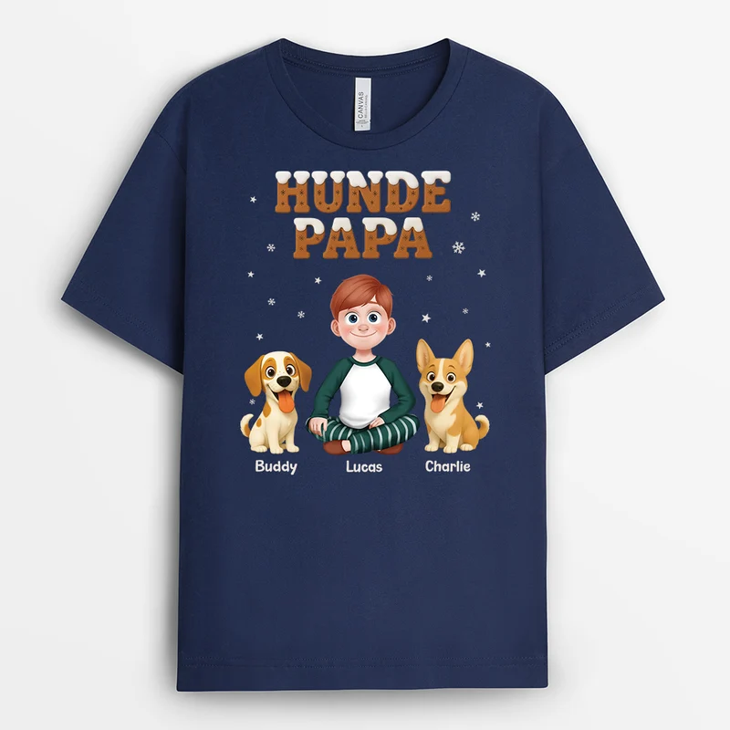 Hundepapa & Hundemama - Personalisierte Weihnachtsgeschenke | Hund T Shirt
